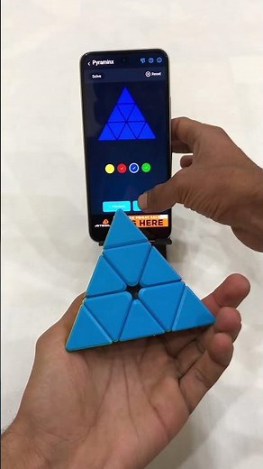 pyramid cube solving by app 😎 Rubik's cube solver app 😎🆒#sidcuber #cube