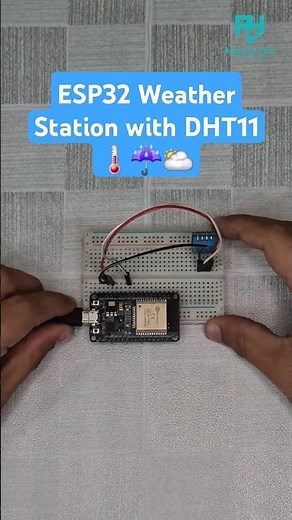 Make a Wi-Fi Weather Station with ESP32 & DHT11📡 #shorts