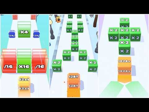 Jelly Run 2048 Modes Race! Normal vs Infinity vs Adventure | 16ab vs 32am vs 4096e