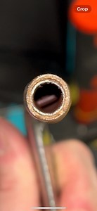 If you ever find yourself re shafting a really old club then you might be surprised to find that the shaft is being held in with a pin that runs through the hosel and the shaft making it extremely difficult to remove . They used pins back in the day as the glue wasn’t anywhere near as strong as it is today so it was a bit of extra security . As you can see with this one the pin goes all the way through to the other side but the problem here is that the was no exit hole on the opposite side . The