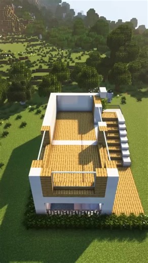 Minecraft Modern House Tutorial🏠 For Build and No Music #minecraft | Blockical