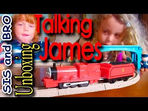 Talking James Trackmaster Motorized Engine Unboxing Review | Unpack Thomas and Friends Talking James