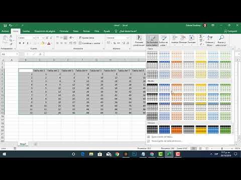 Crear Tablas de Multiplicar en Excel 2019 Rápidamente