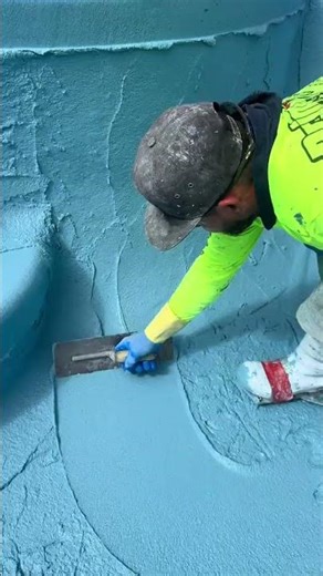 Aqua Blue Mini Pebble fyp satisfyingvideos pov fypviral #Shorts #primetimepoolplastering