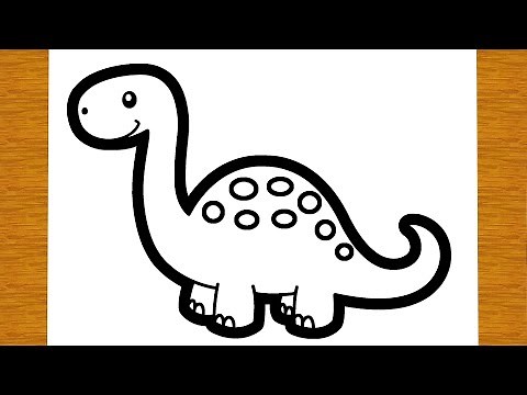 WIE ZEICHNET MAN EIN NIEDLICHER DINOSAURIER | Einfaches zeichnen lernen