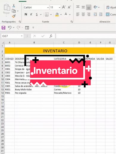 Mantenga su inventario actualizado con Excel