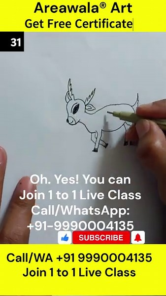 Can You Draw This Deer? D31 Easy & Fun Drawing Challenge for Beginners: Free Art Learning Series