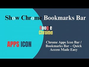 How to add apps icon or bookmarks bar on google chrome