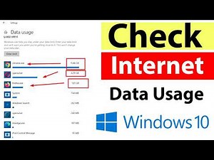 How to View Apps Wise Internet Data Usage in Windows 10 PC?