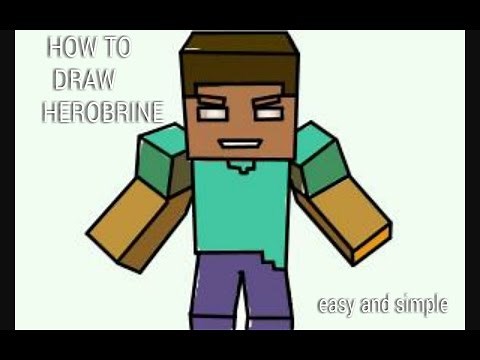 How to draw herobrine (easy)