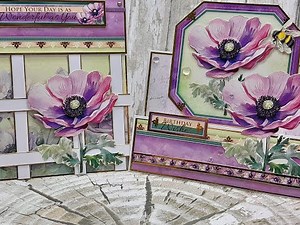 Crafting with Hunkydory's In Full Bloom Floral Delight Decolarge collection -Amazing Anemone