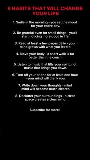 8 Daily Habits That Will Change Your Life Forever | Simple Habits for Success