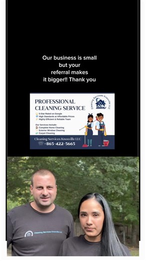 We may be a small business, but your referrals help us grow 🌱 Thank you for supporting local! 💛 🧼 Cleaning Services Knoxville LLC 📞 865-422-5665 #powell #knoxvilletennessee #realstate #clintontn #oakridge