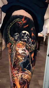 470K views · 25K reactions | Perfect realistic leg sleeve horror tattoo artwork done by tattoo artist © Sandry Riffard from Au Dela du Reel Tattoo - France. | World's Top Tattoo Artists | Facebook