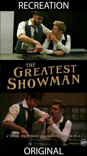 The Other Side #thegreatestshowman #scenerecreation #hughjackman #zacefron #shorts