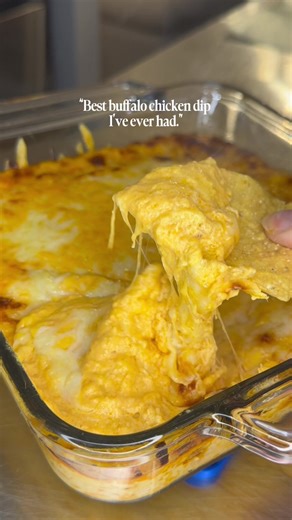 Buffalo Chicken Dip Recipe : #buffalochicken - 1/2 of a chicken breast, shredded - 1 package (8 ounces) cream cheese, softened - 3/4 cup franks red hot - 1/4 cup ranch dressing - 1.5 cups shredded cheddar cheese - 1.5 cups shredded mozzarella cheese Reserve 1 cup of shredded cheddar and 1 cup of shredded mozzarella to the side. Mix all ingredients together using a hand mixer. Add to a baking dish. Top with the reserved cheese and cover the baking dish with aluminum foil. Bake at 350F for 20 minu