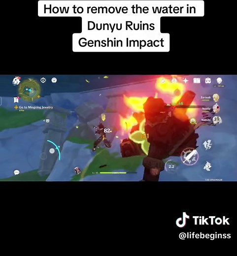 Cómo eliminar el agua en Dunyu Ruins - Genshin Impact