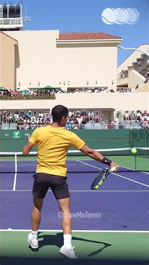 Carlos Alcaraz Forehand Slowmotion [Back View]. #carlosalcaraz #forehandslowmotion