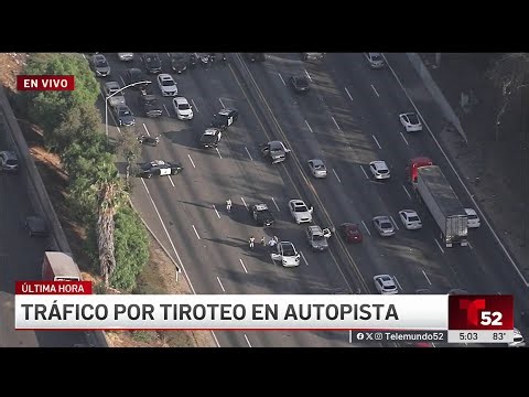 Tiroteo entre carros deja una persona muerte en la autopista 5 en Los Ángeles