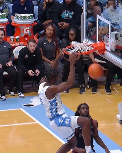 ⚠️ WARNING: your rims are in DANGER when UNC Basketball's in the building ⚠️ 🤝 Dunkin' | North Carolina Tar Heels