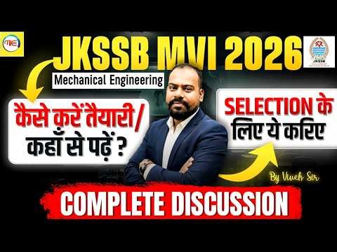 JKSSB Motor Vehicle Inspector 2026: Complete Selection Roadmap Exam Pattern & Syllabus (Mechanical)