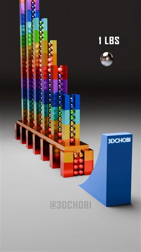Marvelous structure demolition of marbles & cubes, satisfying rigid body simulation #relaxing