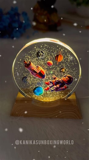 Crystal Galaxy LED Lamp From Desk Lamp Collection #shorts