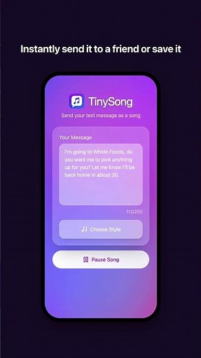 TinySong: Send your text message as a song