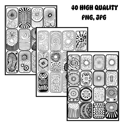 Zen Doodle Drawing Sheets Bundle | Step-by-Step Printable Practice for Beginners & Mindful Art