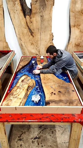 Building an Ocean-Themed Star Wars Table 😎 #table #custom #starwars #uniquefurniture