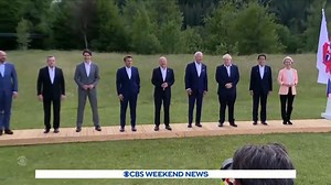 President Biden said at the G7 Summit that the U.S. and other Group of Seven leading economies will ban imports of gold from Russia – the latest in a series of sanctions that are intended to further isolate Russia economically over its invasion of Ukraine. cbsn.ws/3QIKs2l | CBS Evening News