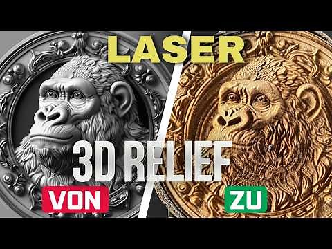 How to engrave grayscale in wood! Relief engraving with 3D STL data