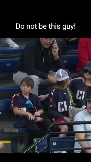 Guys takes Home Run ball away from a young girl at Guardians game #mlb #baseball #guardians