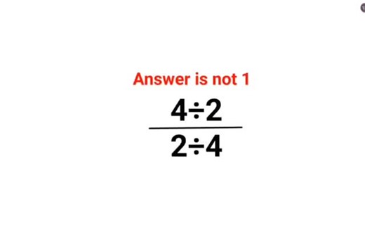 Jinal Patwa on Instagram: "4÷2/2÷4 Answer is not 1. Can you solve this Ukraine Math Test problem? https://youtu.be/2CZ8yyUmiys #math #ukraine #logicalstation #fastandeasymaths #mathematics"