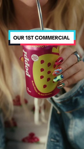 OUR FIRST REAL COMMERCIAL….What do you think? 🥹 This is so special. Cant belive its on Cable TV! #founder #sodasback #drinkpoppi #tv #sharktank #dreams