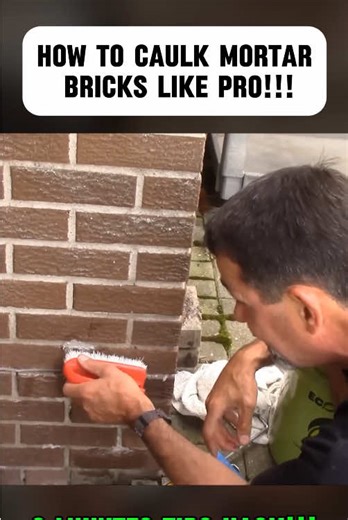 #caulking Mortar Repair Easy Tuckpointing, Repointing Caulk Stops Water#repointing #restoring #MortarRemoval #work