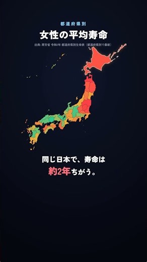 女性が早死にする県…あなたは何位？｜都道府県別の平均寿命