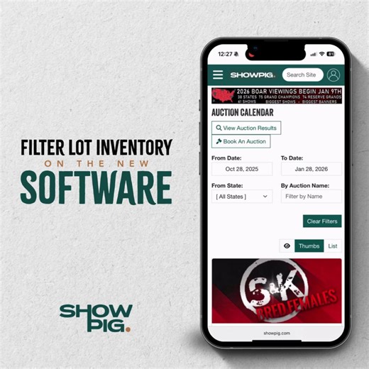 Showpig.com on Instagram: "We are here for another #TipTuesday, this time with one of our FAVORITE new software features. Each week we will highlight an exciting feature that has been added to the auction platform, making buying on #showpig easier, faster and smarter! In the latest software launch, you can now FILTER INVENTORY. Looking for something specific? Now with just a few clicks you can find a breed, a sex, or even narrow it down to all of the above with ages and more! Looking for show pi