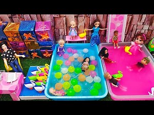 Water ball and Rose water Bathing🤩செம ஜாலி😁/Barbie show tamil