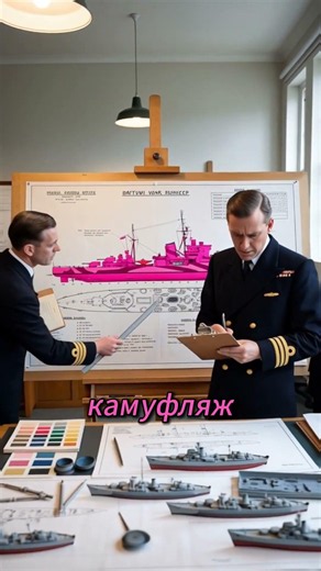 Why were warships painted bright pink?