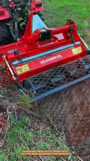 Forestry Mulcher Machine Crushes Roots and Brush Fast Using Tractor Power #machine