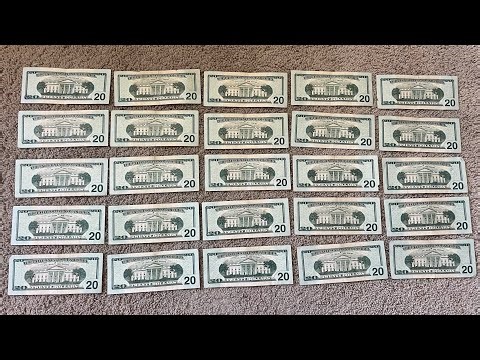 $500 in $20s serial number search (asmr)