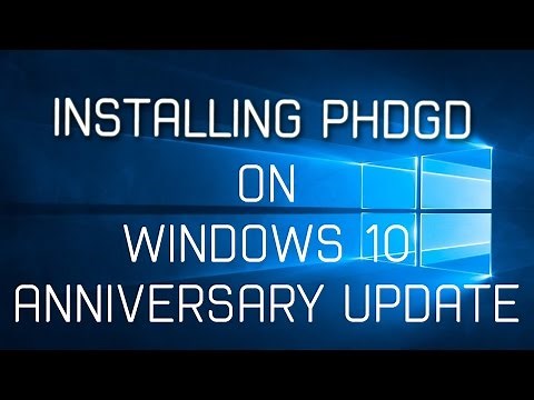 Installing PHDGD on Windows 10 Anniversary Update