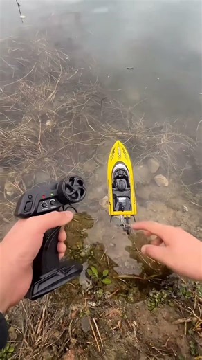 Owner Drives Remote Control Boat 😍❣️