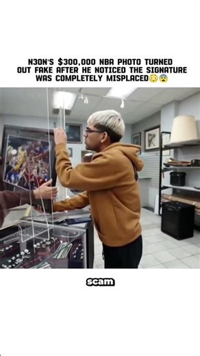 N3on’s $300,000 NBA photo turned out fake after he noticed the signature was misplaced😳😨 #n3on