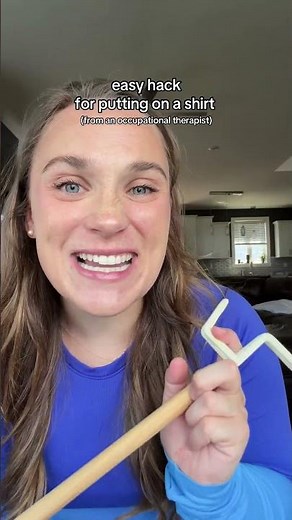dressing stick to put on a shirt #occupationaltherapy #otstudent
