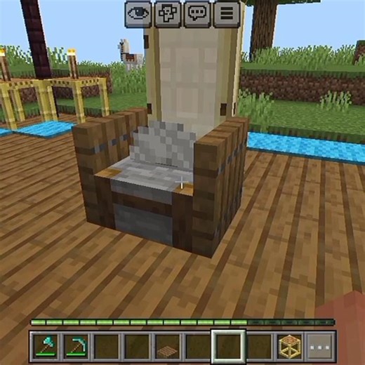 Minecraft Chair Shop Trick 😱 (Easy Build Hack!) #usashorts