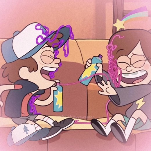 Awkward Sibling Hug in Gravity Falls