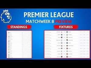 EPL FIXTURES TODAY - Matchweek 8 • EPL Table Standings Today • Premier League Fixtures 25/26