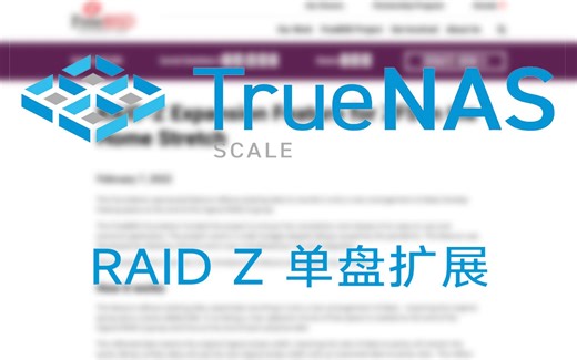ZFS RAID-Z Expansion，RAID-Z 单盘扩展尝鲜